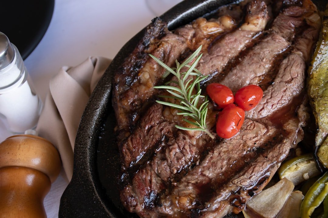 Photo Sizzling steak